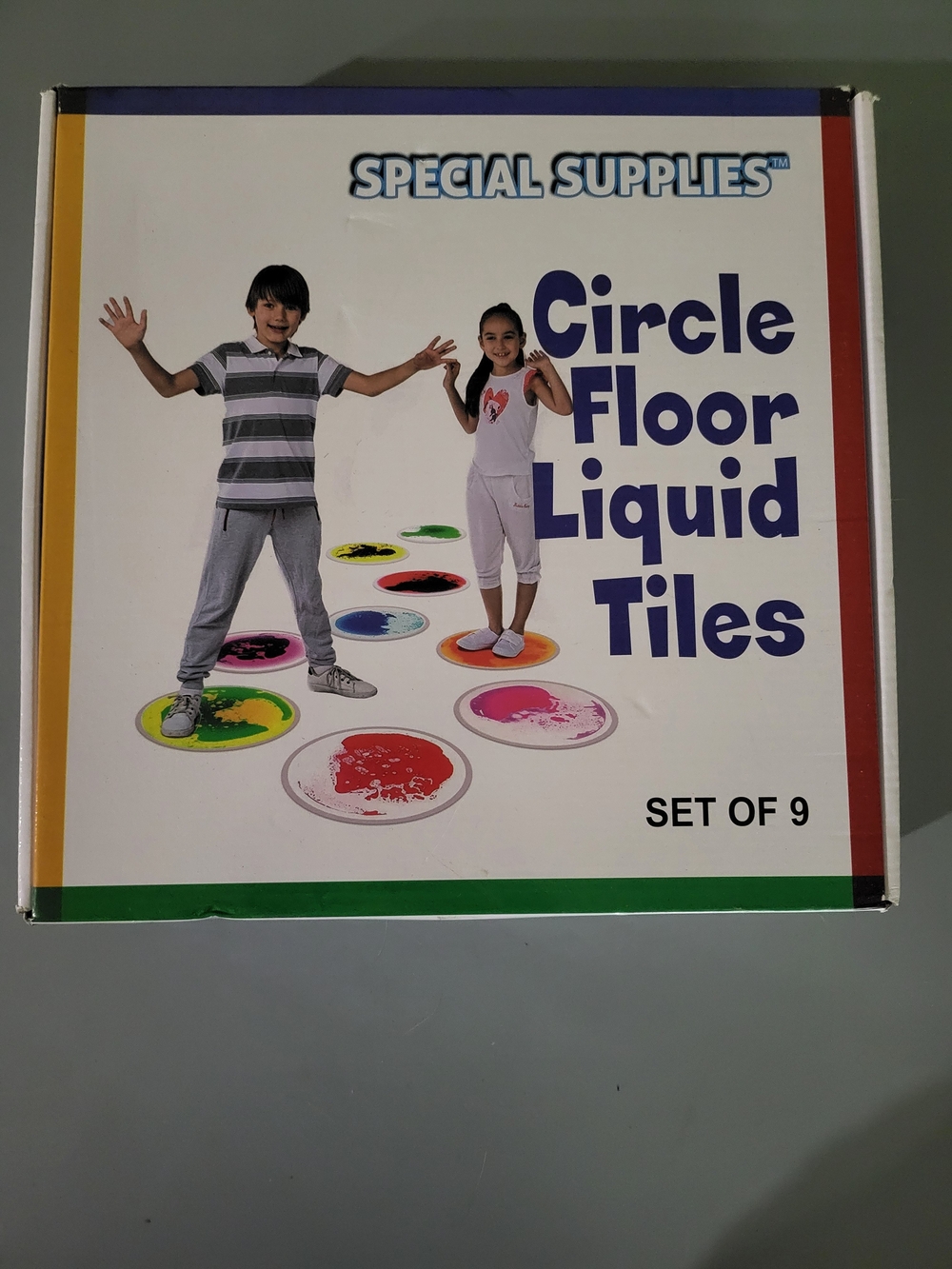 Circle Floor Liquid Tiles - Multicolor Set